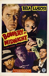 <i>Bowery at Midnight</i> 1942 film by Wallace Fox