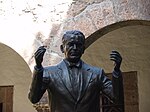 Statue of Miguel Bernal Jiménez at the Conservatorio de las Rosas, Morelia, Michoacán, Mexico