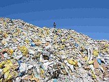 Mountains of waste piled up on the garbage island of Thilafushi.