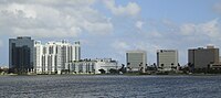 Australian Avenue skyline on Clear Lake