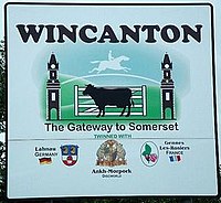 The town sign of Wincanton Ankhmorpork sign.jpg