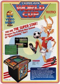 Noord-Amerikaanse arcade-flyer van Tehkan World Cup.
