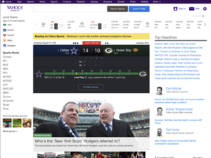 Yahoo Sports homepage