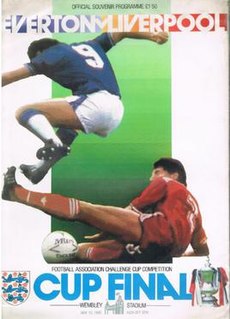 1986 FA Cup Final Association football championship match between Liverpool and Everton, held in 1986