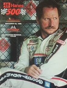 The 1996 Hanes 500 program cover, featuring Dale Earnhardt.