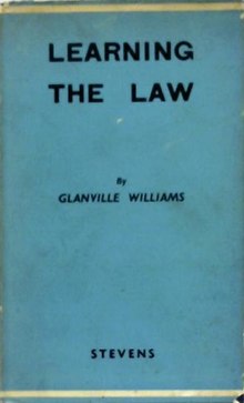 First edition (publ. Stevens & Sons) Learning the Law.jpg