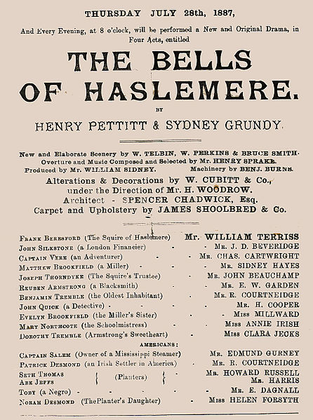 Programme for Courtneidge's London debut, 1887