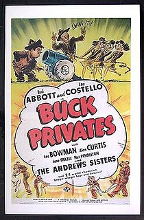 <i>Buck Privates</i> 1941 film by Arthur Lubin