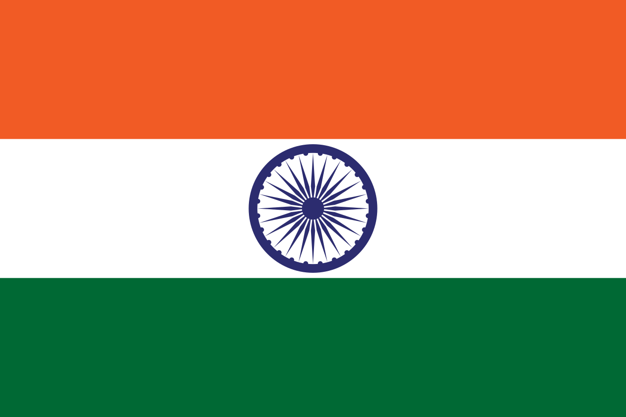 Image of the flag of India. 