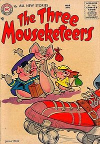 The Silver Age Three Mouseketeers, from The Three Mouseketeers #1 (March-April 1956). Art by Sheldon Mayer. The Three Mouseketeers 1.jpg