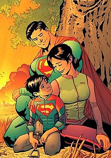 Superman, Lois and their son Jonathan in Superman vol. 4 #2, art by Patrick Gleason.