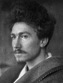 Wright hired critic Ezra Pound as an overseas talent scout for The Smart Set. Ezra Pound by Alvin Langdon Coburn, 1913.jpg