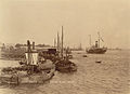 Image 2The paddle steamer Ramapoora (right) of the British India Steam Navigation Company on the Rangoon river having just arrived from Moulmein. 1895. Photographers: Watts and Skeen (from History of Myanmar)
