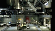 Shadow Complex uses a 2.5D design, with the player moving about levels like a side-scrolling video game but required to dispatch enemies in three dimensions. Shadow complex screenshot.jpg