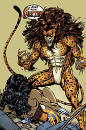 Sebastian Ballesteros as the fourth Cheetah from Wonder Woman (vol. 2) #171 (August 2001), art by Phil Jimenez. TheMaleCheetah.png