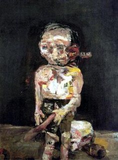 <i>Die große Nacht im Eimer</i> Painting by Georg Baselitz