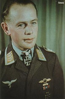 Max Stotz German, Austrian born, World War II fighter pilot