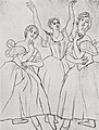 Pablo Picasso, c.1919, Ballerinas (Three Dancers), work on paper (slightly cropped), dimensions and whereabouts unknown