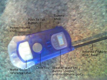 An inexpensive children's walkie-talkie