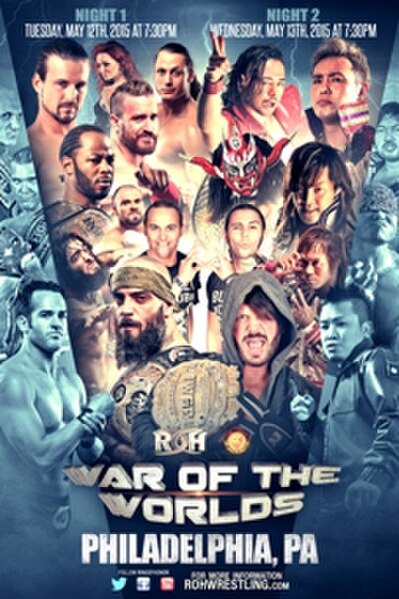 Promotional poster for the event, featuring wrestlers from both NJPW and ROH