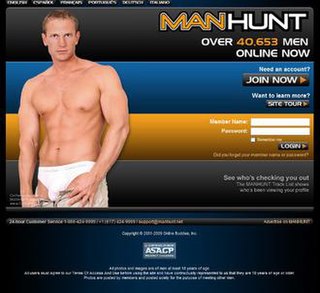 <span class="mw-page-title-main">Manhunt (social network)</span> Online dating service for gay men