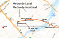 Montreal Metro Laval Extension Map