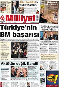 Pagina principală Milliyet.jpg