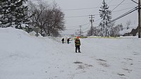 Harlem Rd in West Seneca, New York facing South, showing abandoned cars on November 19. Used on November Storm page