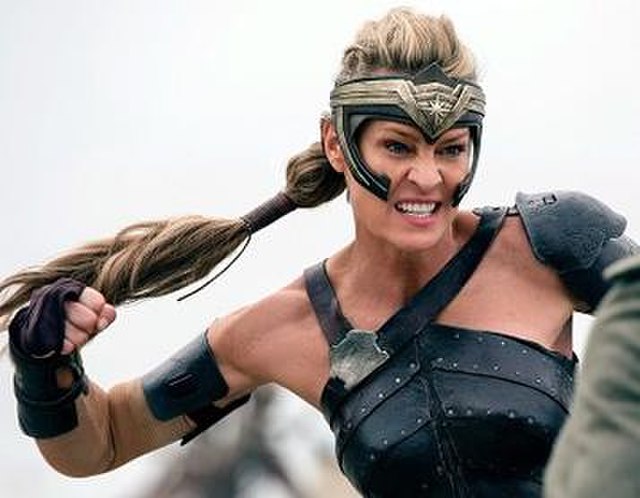 Robin Wright as Antiope in Wonder Woman (2017).