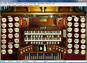 Screen image of the organ of St Annes, Moseley. Hauptwerk St Annes.jpg