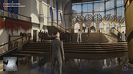 The player explores the Scepter in the game's first mission "On Top of the World", which is set in Dubai. Hitman 3 screenshot.jpg