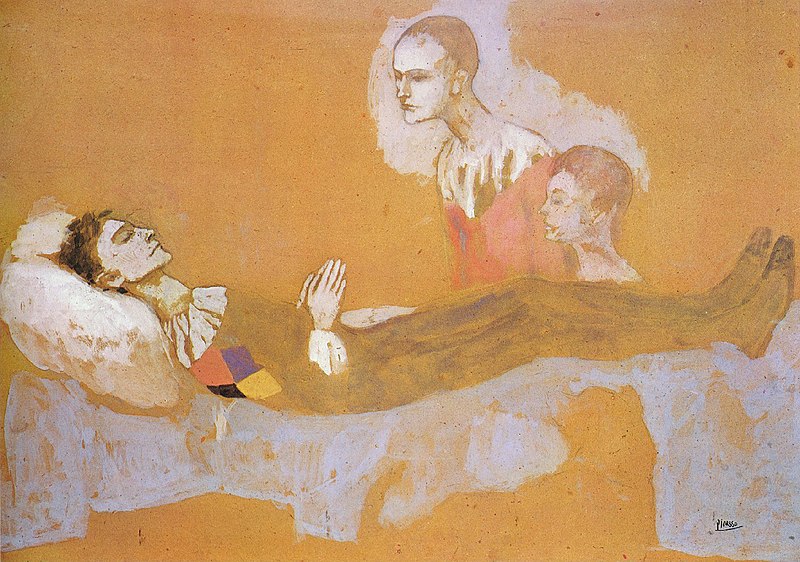 File:Pablo Picasso, 1906, La Mort d'Arlequin (Death of Harlequin), gouache and pencil on board, 68.5 x 96 cm, private collection.jpg