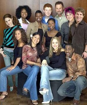 Back standing – Leah LaBelle, Jennifer Hudson, Fantasia Barrino, John Stevens, Matthews Rogers, Amy Adams, Jon Peter Lewis Seated – Camile Velasco, Ja