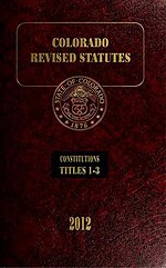 Thumbnail for Colorado Revised Statutes