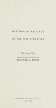 Thumbnail for Historical Records of the Five Dynasties