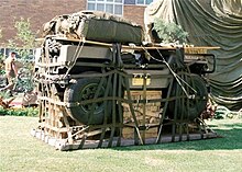 A Jakkals Jeep is shown packed ready for airdrop similarly to the packed Surgical post Jakkals Packed.jpg