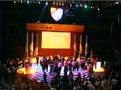 First graduation ceremony as a University in Quezon City, May 2002.
