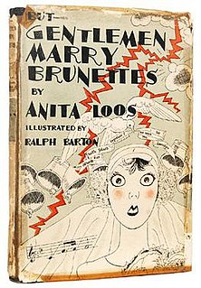 <i>But Gentlemen Marry Brunettes</i> 1927 novel by Anita Loos