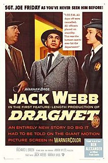 <i>Dragnet</i> (1954 film) 1954 movie with Jack Webb as Joe Friday