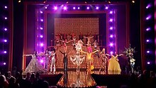 Rotating cast members during their "Losing is the New Winning" performance for RuPaul's Drag Race RuPaul's Drag Race (season 14) - Grand Finale.jpg