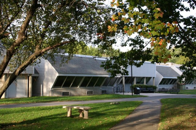 Emily Dickinson Hall, designed by the architecture firm of former faculty member Norton Juster, houses much of the humanities, creative writing, and t