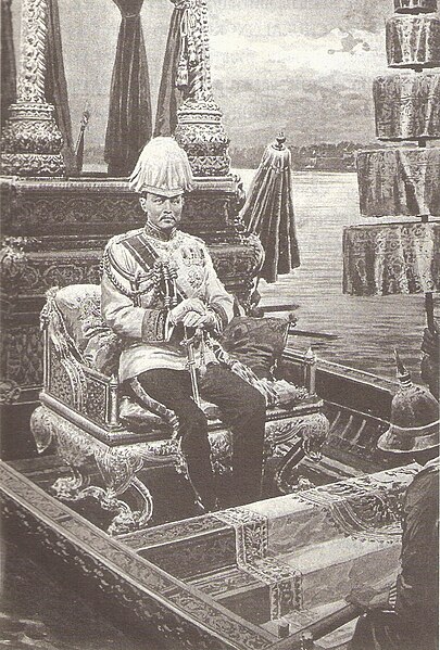 King Chulalongkorn on Royal Barge Suphannahong