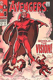 Debut of the Silver Age Vision: The Avengers #57 (Oct. 1968). Cover pencils by John Buscema. Avengers57.jpg