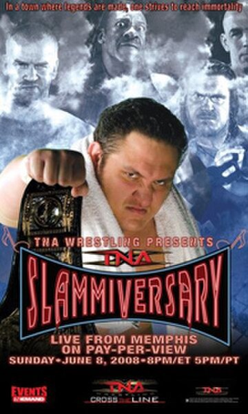 Promotional poster for the event featuring Booker T, Christian Cage, Rhino, Samoa Joe, and Tomko