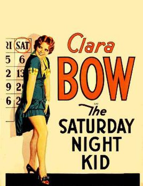 Clara Bow lifts her skirt on the poster for the pre-Code film The Saturday Night Kid (1929). Skirt-lifting was one of many suggestive activities detes