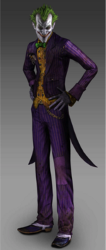 The Joker's character design in the main trilogy of the Batman: Arkham series was influenced by the graphic novel Batman: The Killing Joke. Arkham Asylum Joker.png