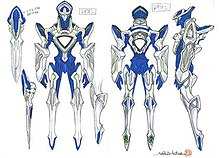 Concept art of the Sword Legion, illustrated by Masakazu Katsura. The design of the Legions went through plenty of trial and error, and were regularly reworked until they settled on a "heroic" look. Astral Chain Legion.jpg