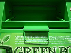 Close-up shot of a Green Box deposit slot Electronics go in the Green Box.jpg
