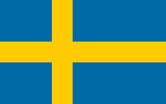 Flag of Sweden (adopted 1906, but colors in use since at least the mid-16th century). The legend says that in 1157, during the First Swedish Crusade, the Swedish king Eric the Holy saw a golden cross appear in the blue sky.