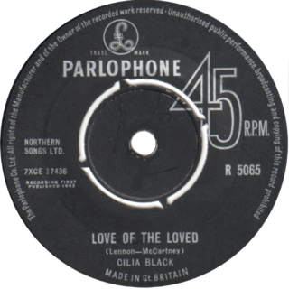 <span class="mw-page-title-main">Love of the Loved</span> 1963 single by Cilla Black